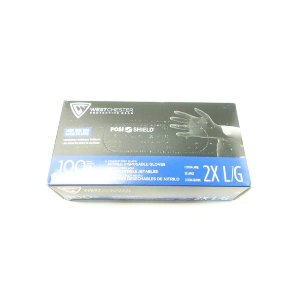 West Chester Protective Gear PosiShield, Nitrile Disposable Gloves, Nitrile, 2XL, 100 PK 2920/2XL